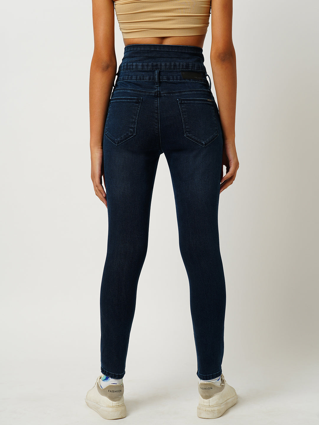 Women Dark Blue Super High-Rise Super Skinny Jeans