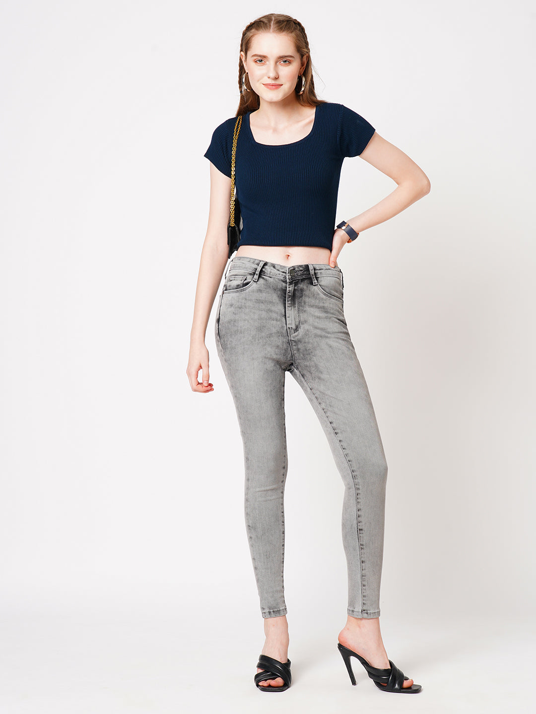 Women Sky High-Rise Skinny Fit Jeans