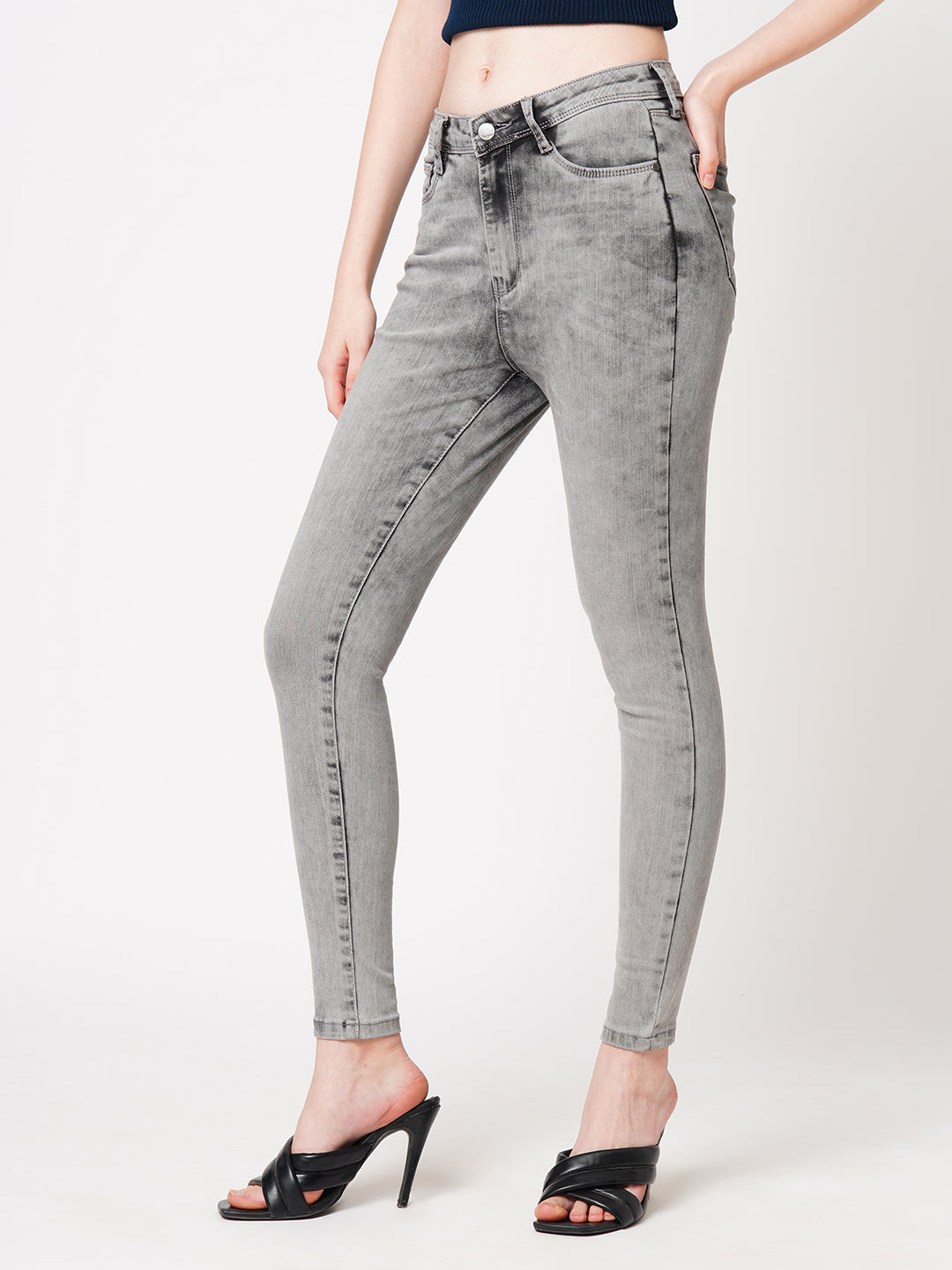 Women Sky High-Rise Skinny Fit Jeans