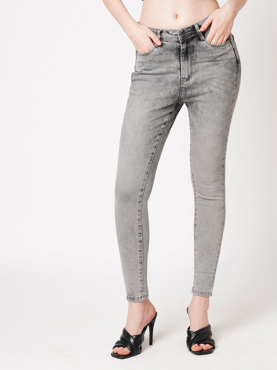 Women Sky High-Rise Skinny Fit Jeans