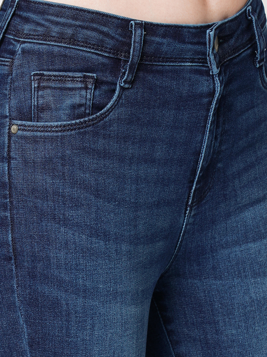 Women Dark Blue High-Rise Skinny Jeans