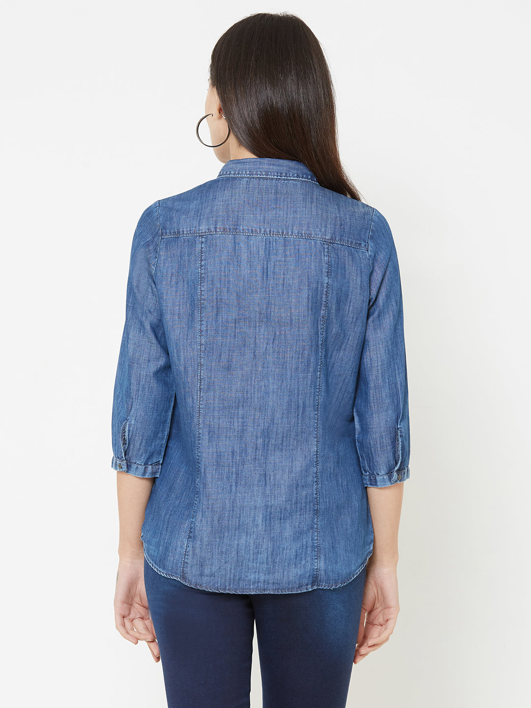 Women Blue Denim Shirt