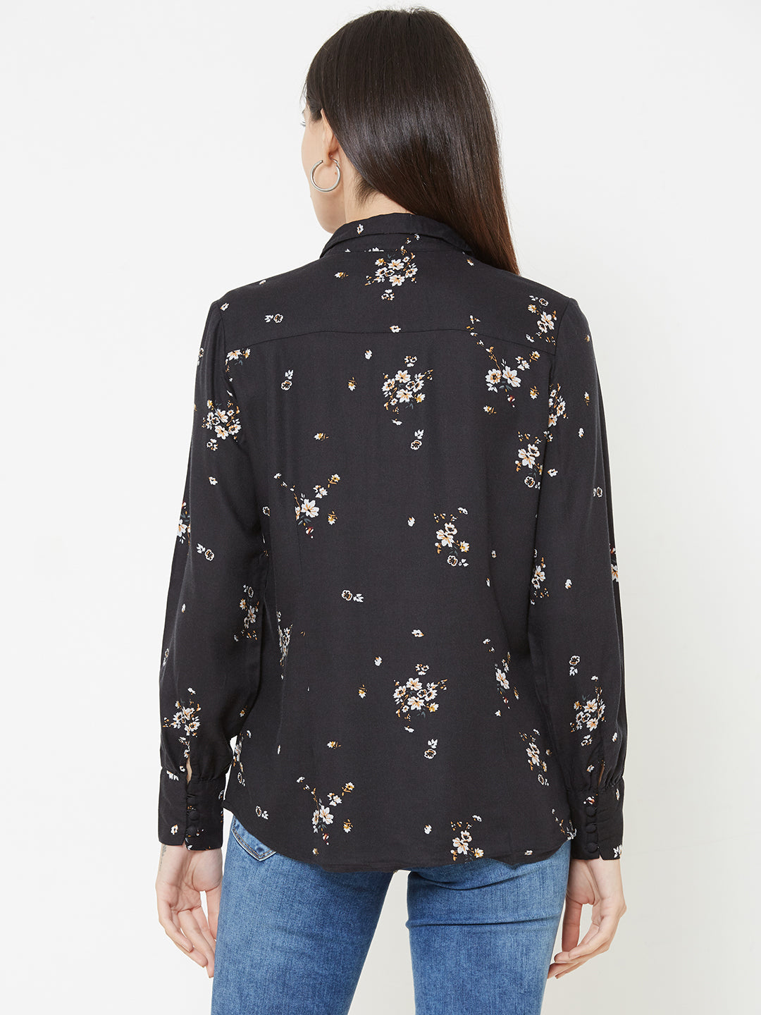 Women Black Slim Shirt