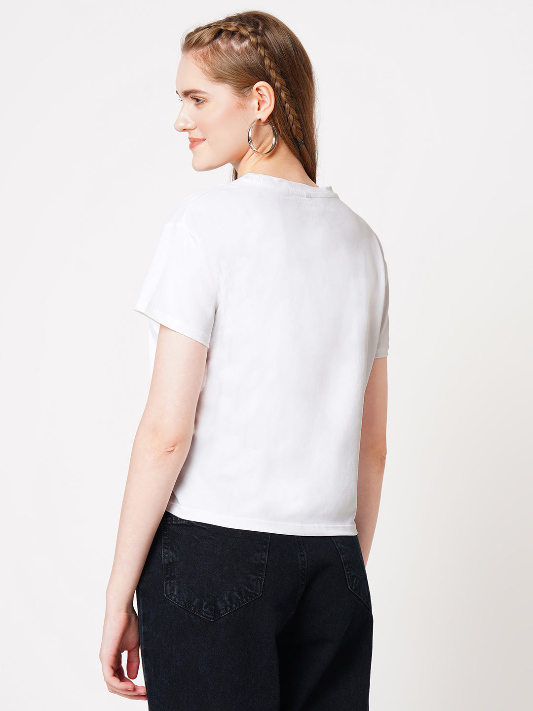 Women White Graphic Tees