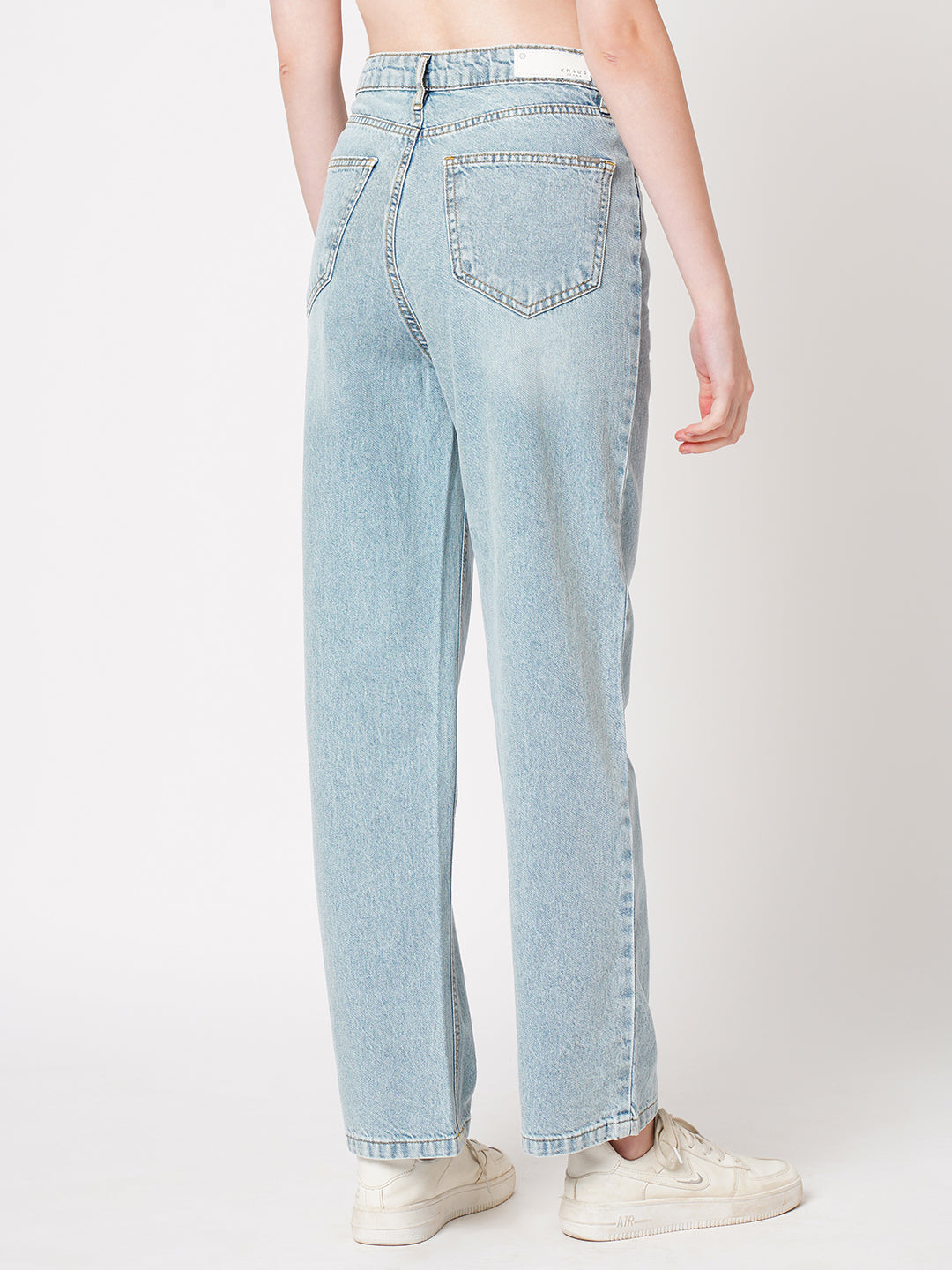 Women High-Rise Loose Straight Jeans