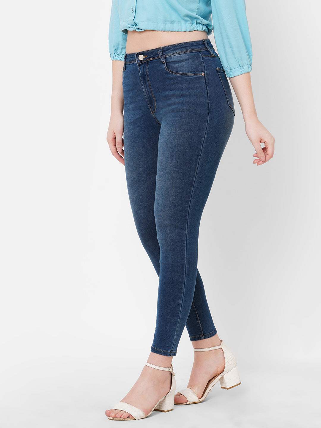 Women Navy Super High-Rise Super Skinny Jeans
