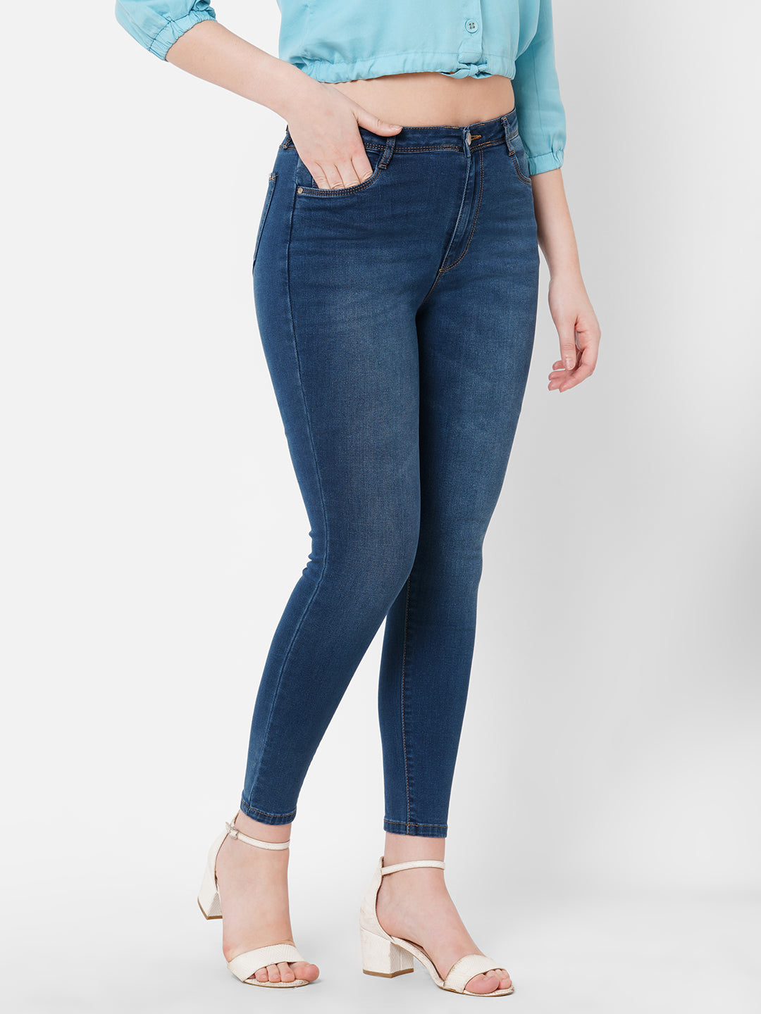 Women Navy Super High-Rise Super Skinny Jeans