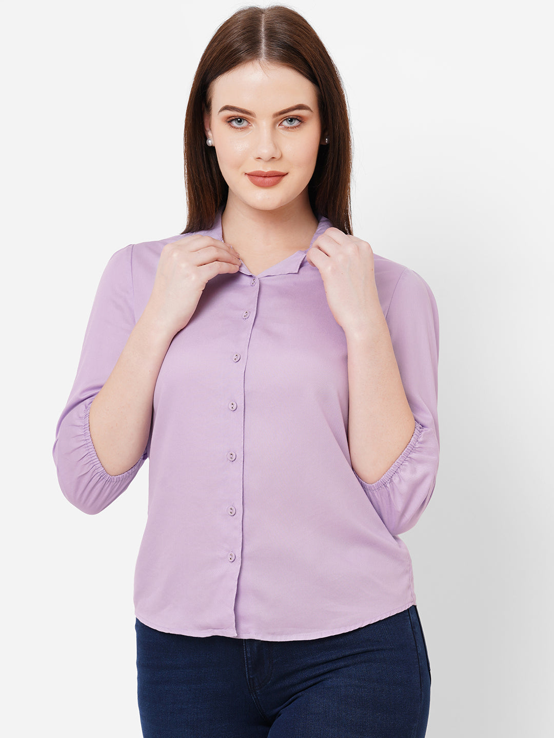 Women Lilac Slim Shirt