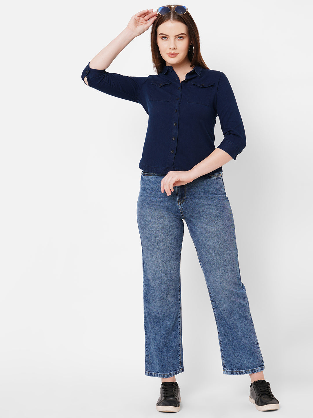 Women Ink Blue Shirt