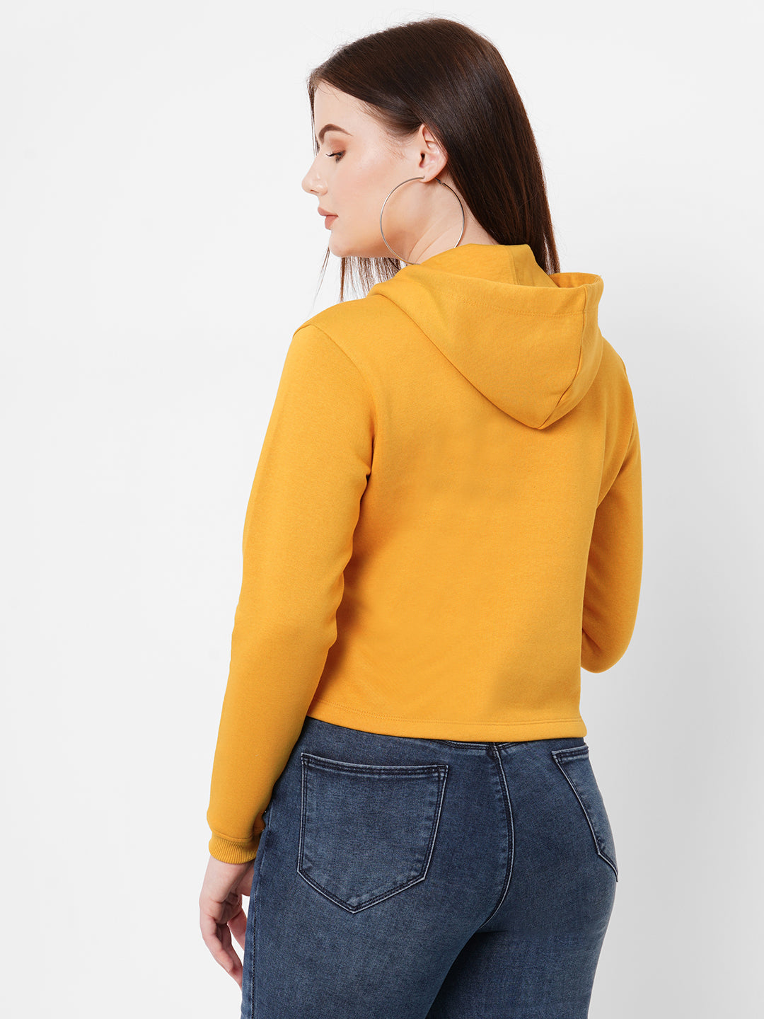 Women Mustard Graphic Sweatshirt