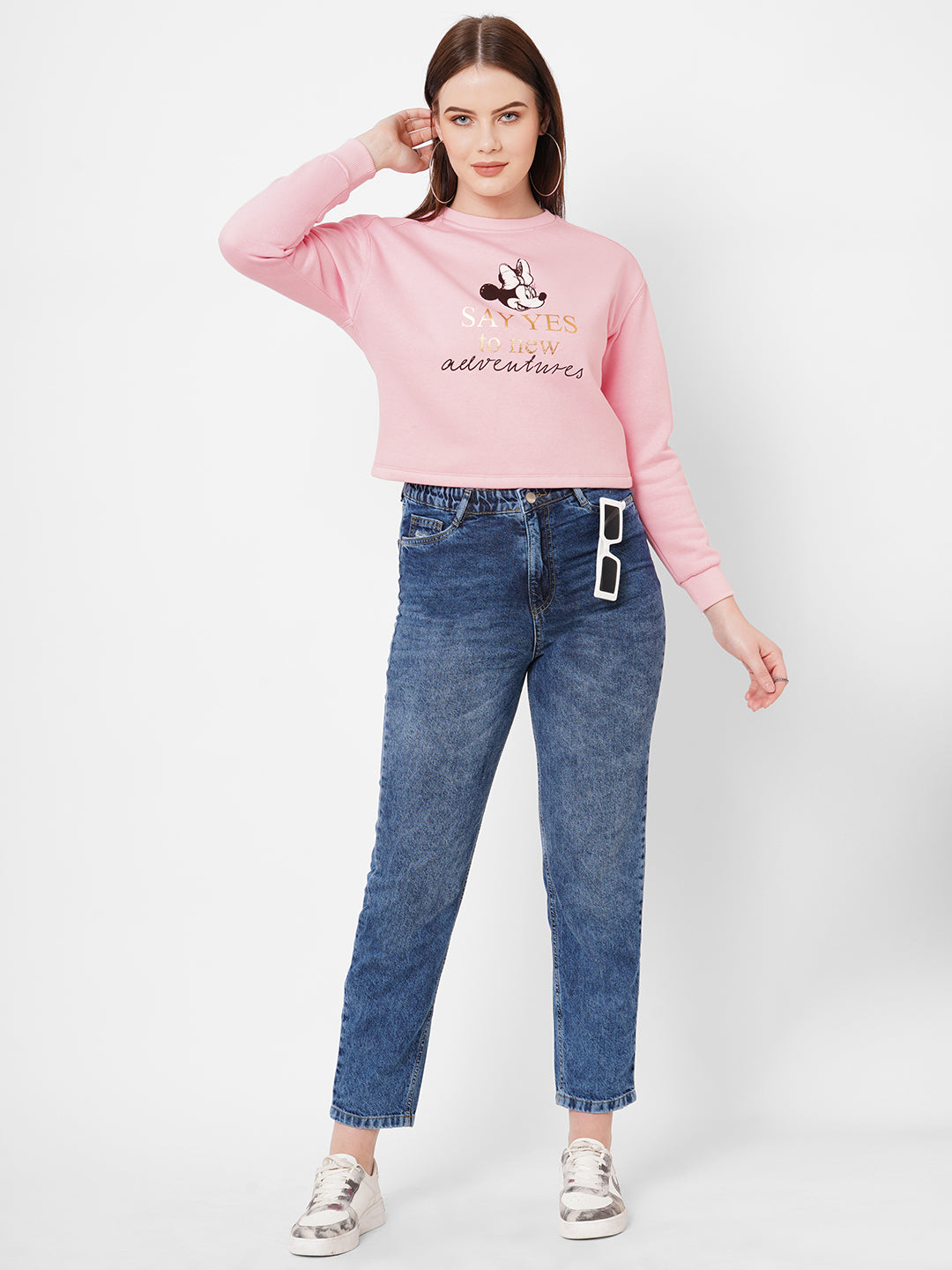 Women Dusty Pink Sweatshirt