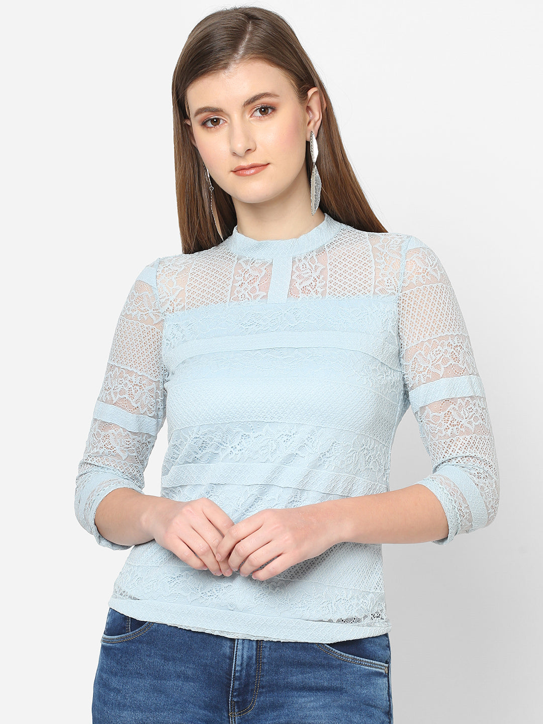 Women Aqua Blue Top