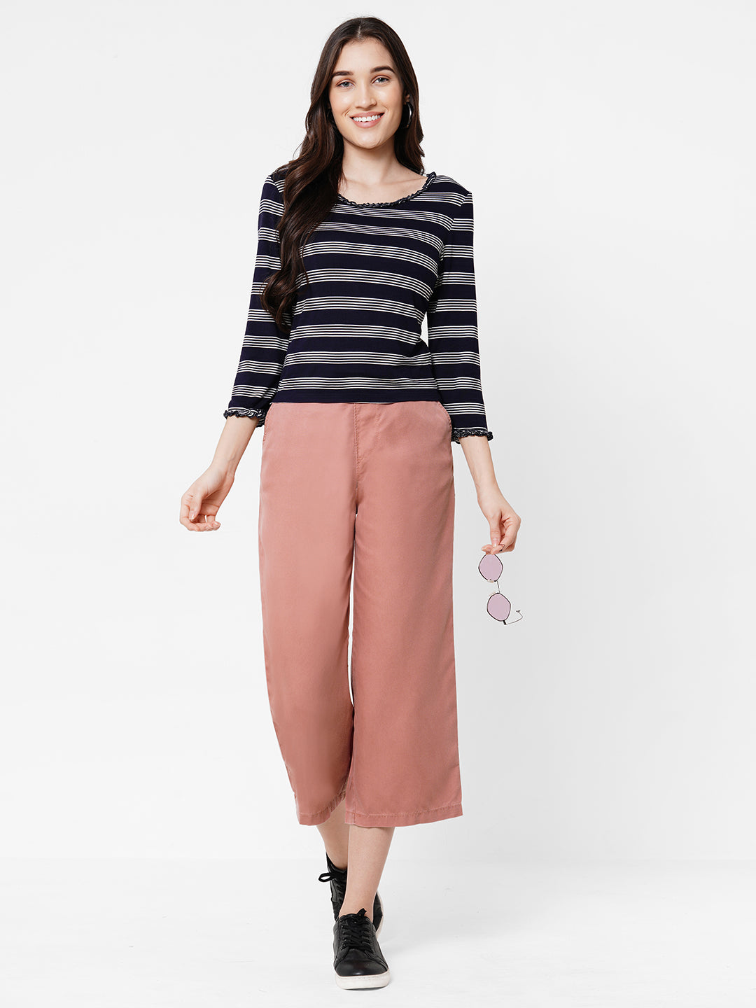 Women Blush Pink Culottes