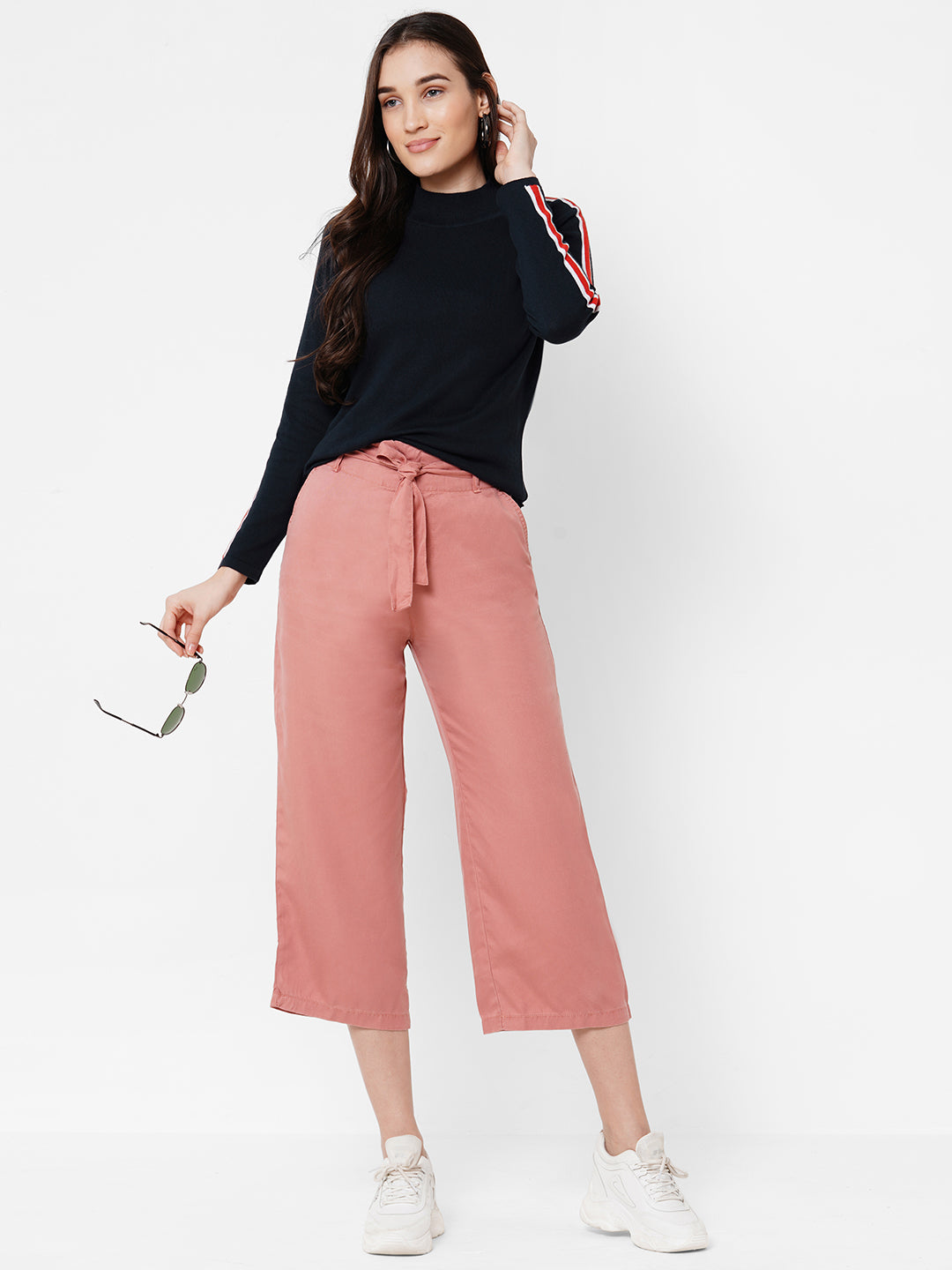 Women Navy Slim Top