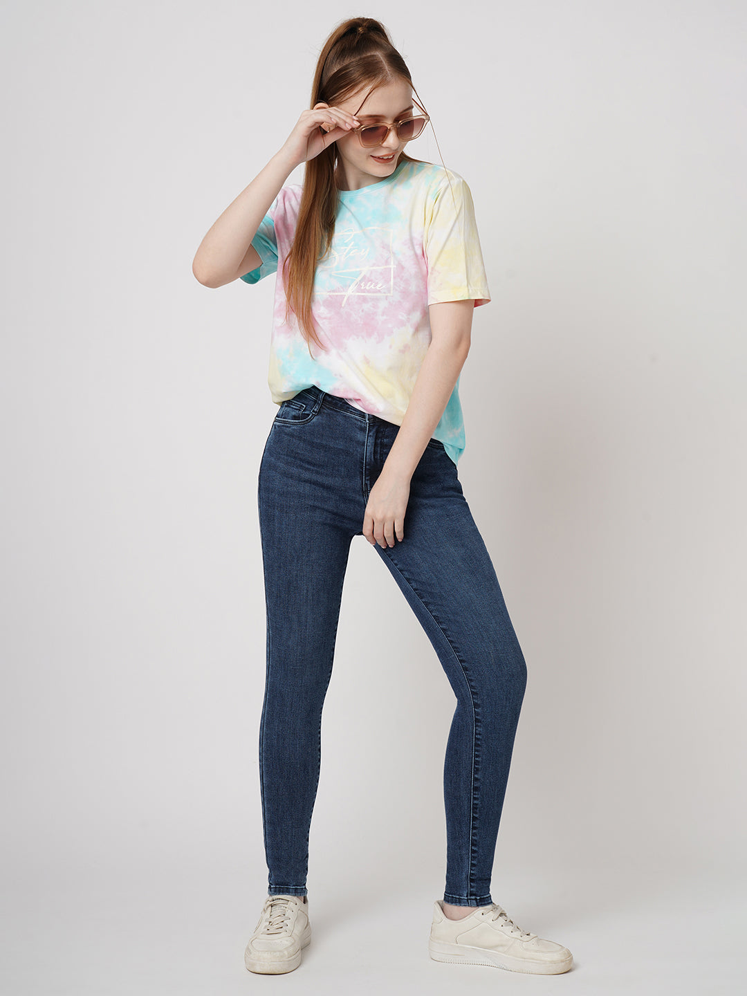 Women Blue High-Rise Skinny Jeans