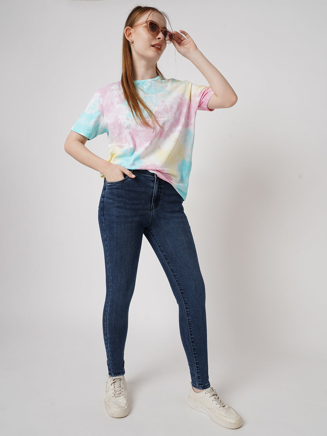 Women Blue High-Rise Skinny Jeans