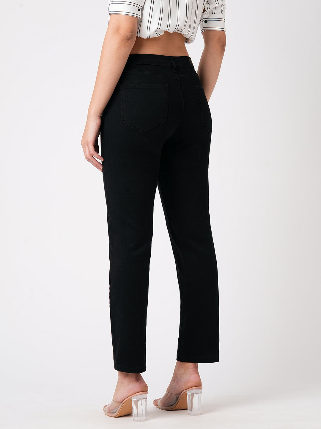 Women High-Rise Slim Straight Fit Jeans