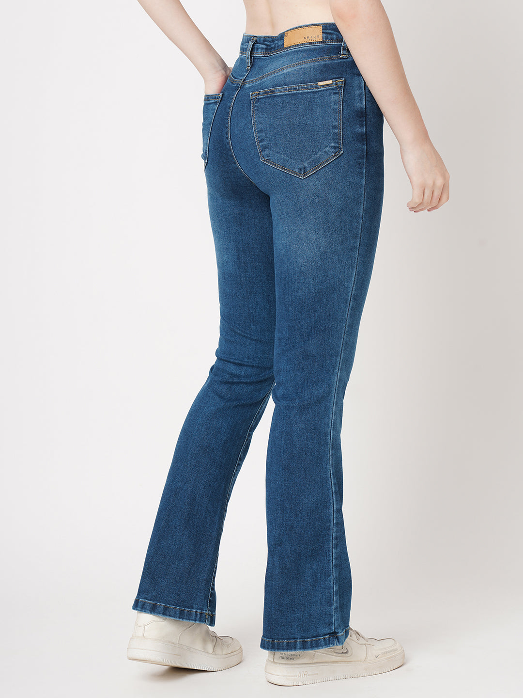 Women Blue High-Rise Flare Jeans