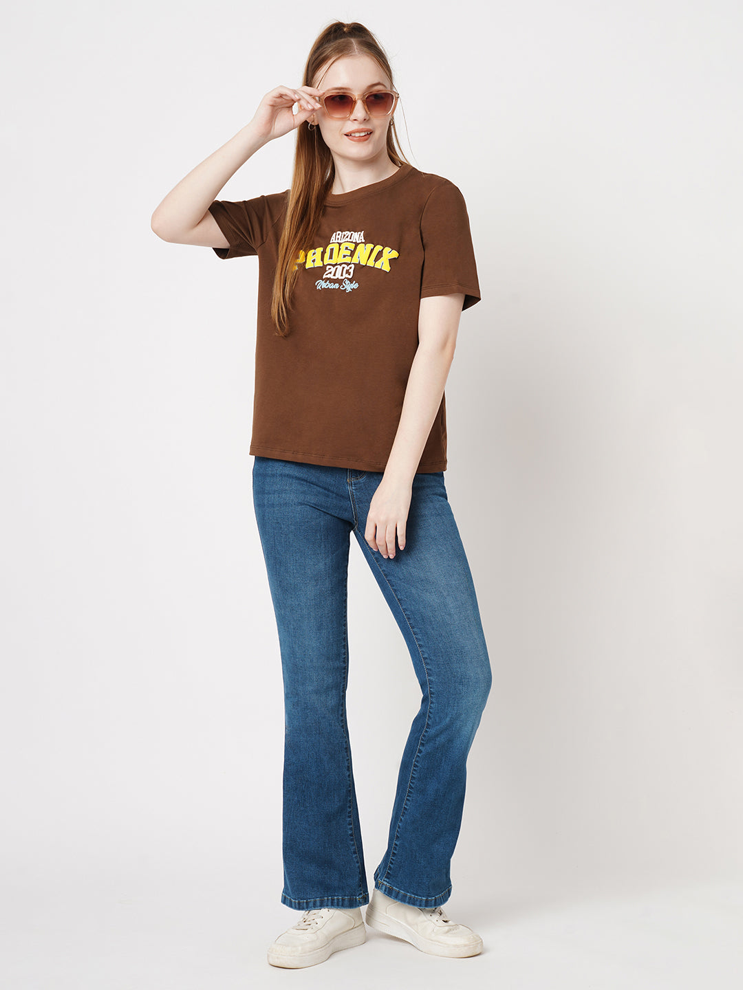 Women Blue High-Rise Flare Jeans