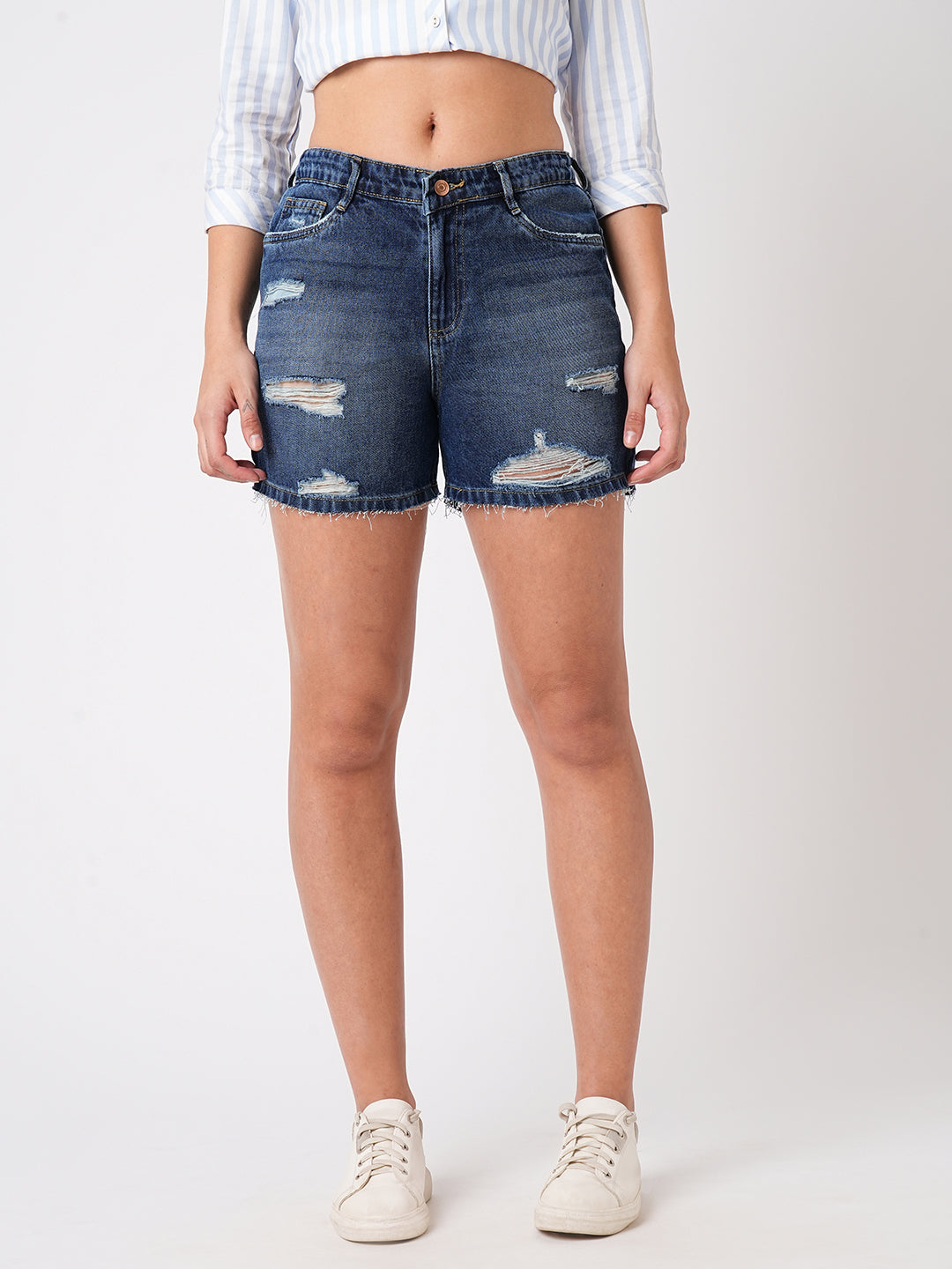 Women High-Rise Slim Fit Shorts