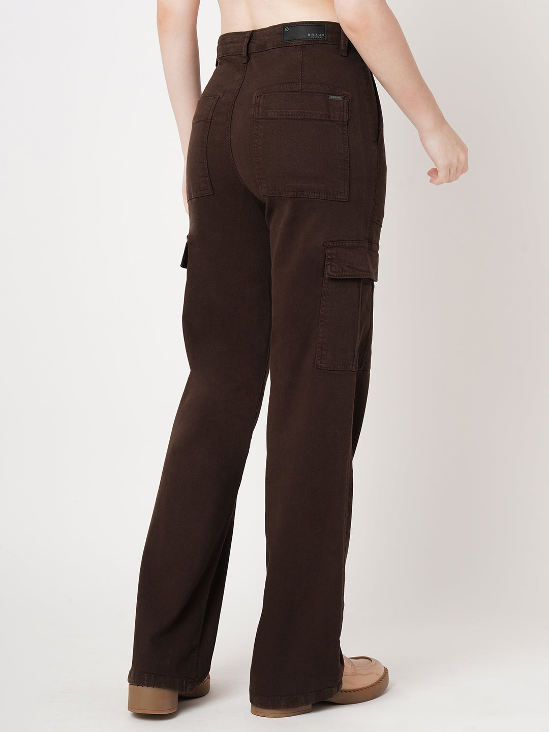 Women Sepia High-Rise Cargo