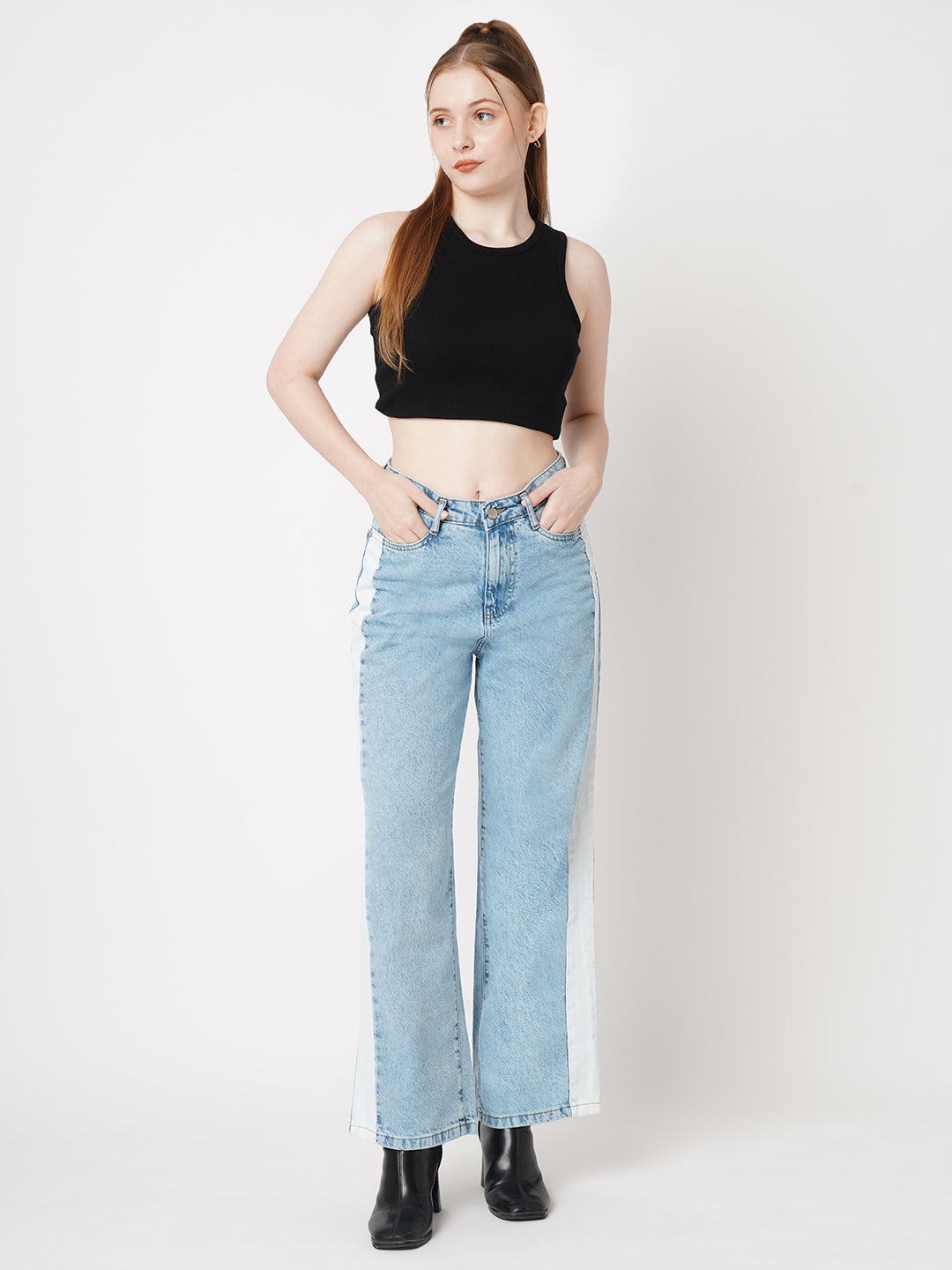 Women High-Rise Wide Leg Jeans