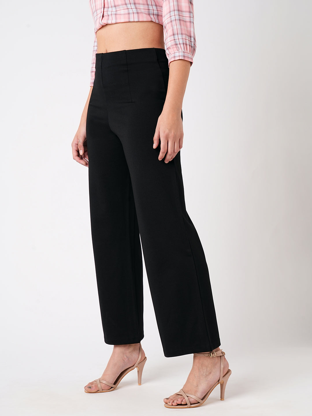 Women High-Rise Wide Leg Treggings