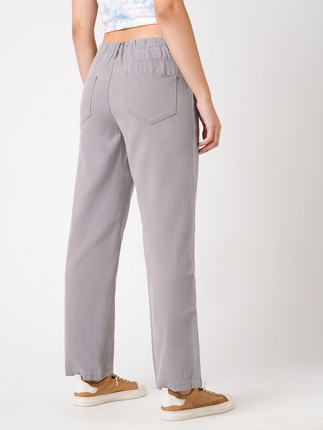 Women Grey High-Rise Loose Straight Fit Jeans