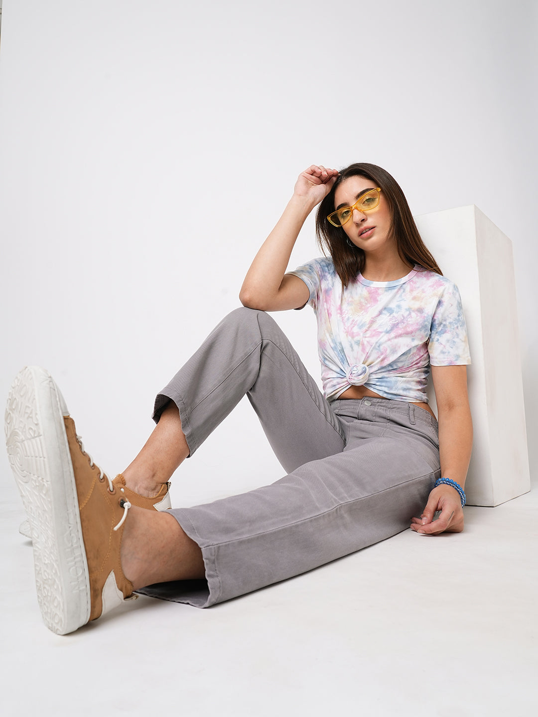 Women Grey High-Rise Loose Straight Fit Jeans