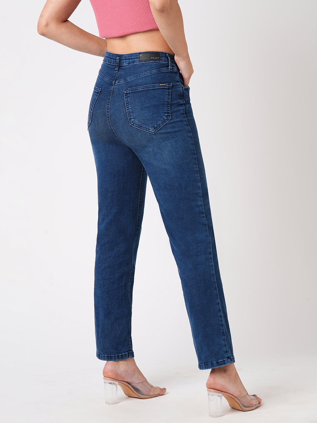 Women High-Rise Loose Straight Fit Jeans
