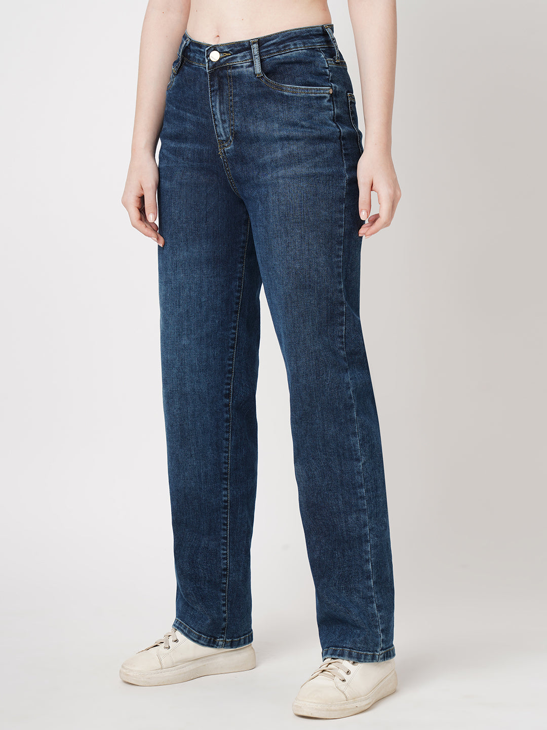 Women High-Rise Relax Straight Jeans