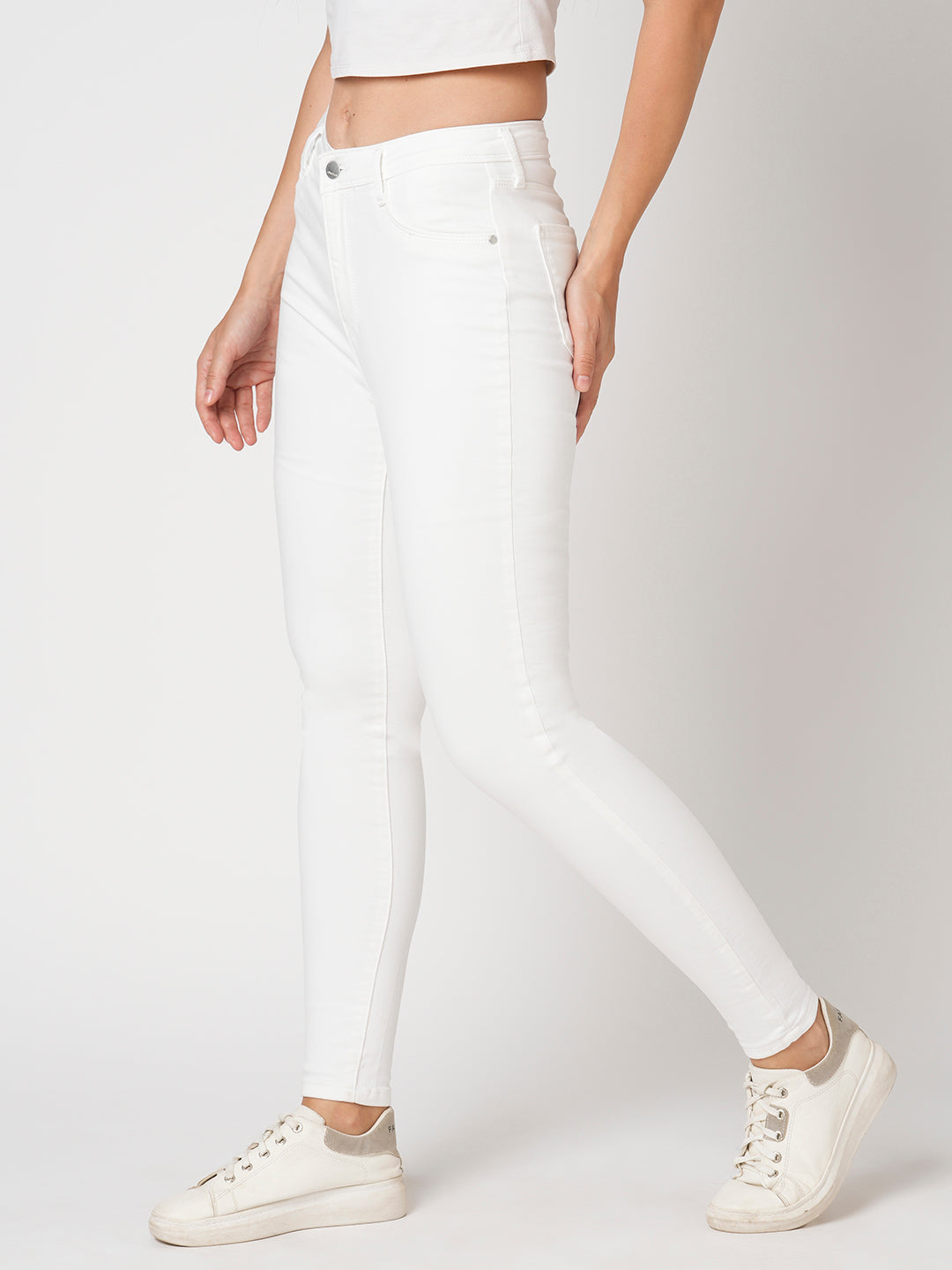 Women White Super High-Rise Super Skinny Jeans