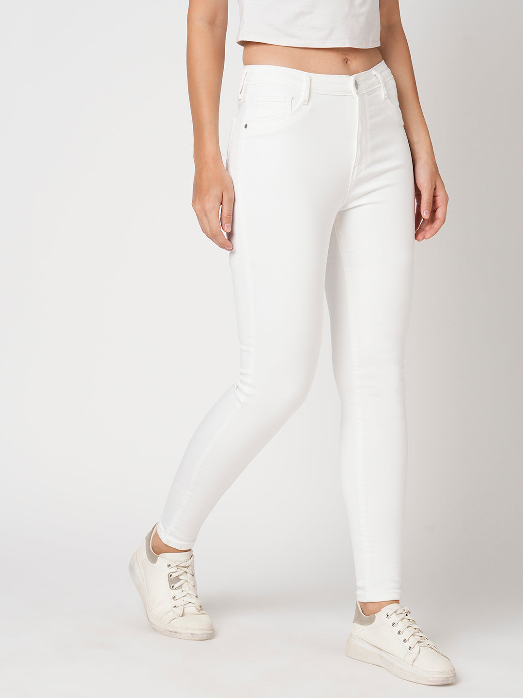 Women White Super High-Rise Super Skinny Jeans