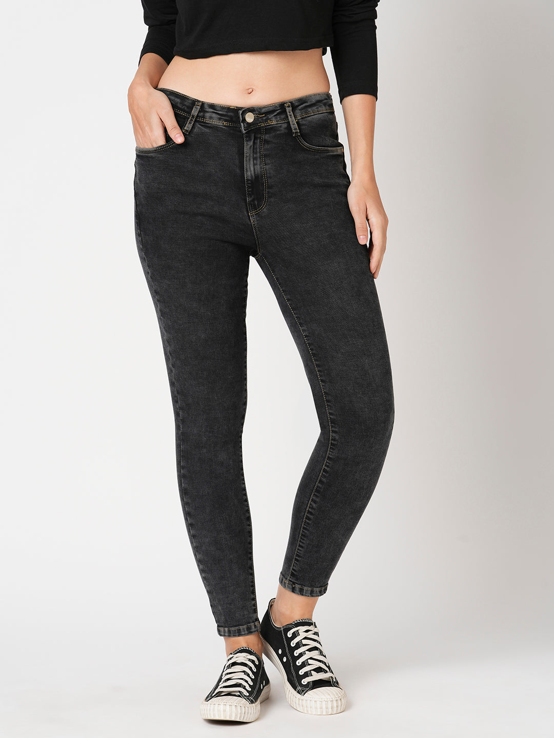 Women Sky High-Rise Skinny Fit Jeans