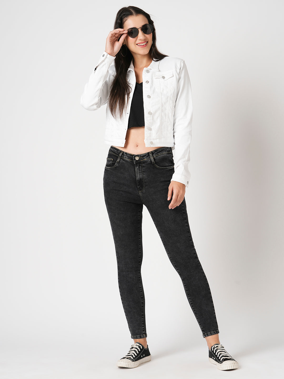 Women Sky High-Rise Skinny Fit Jeans