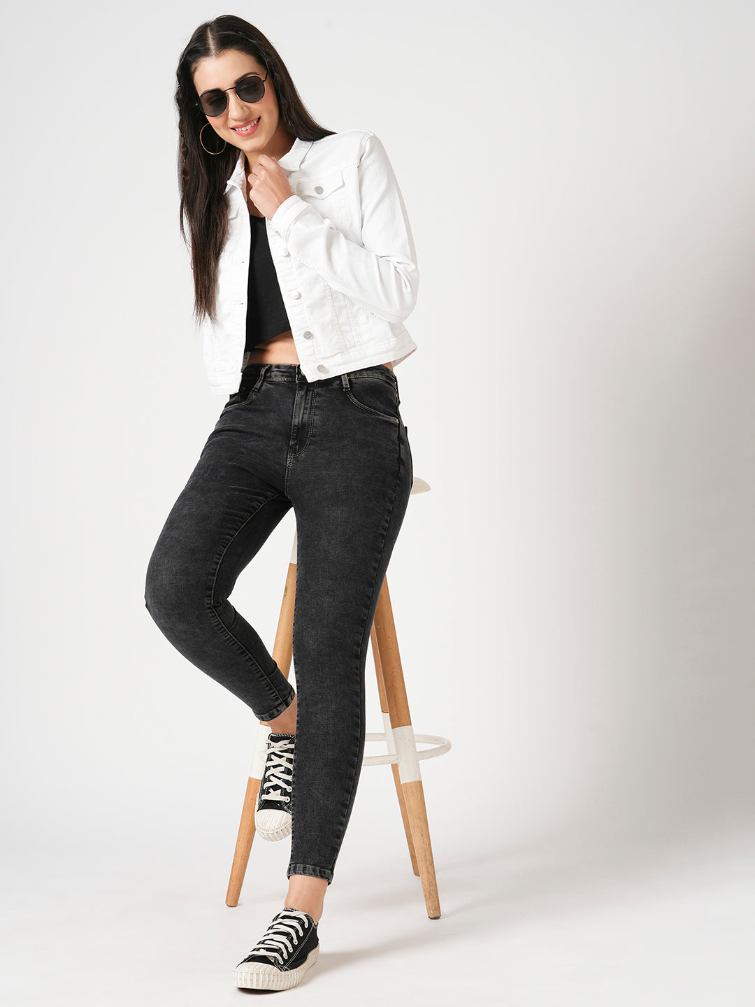 Women Sky High-Rise Skinny Fit Jeans