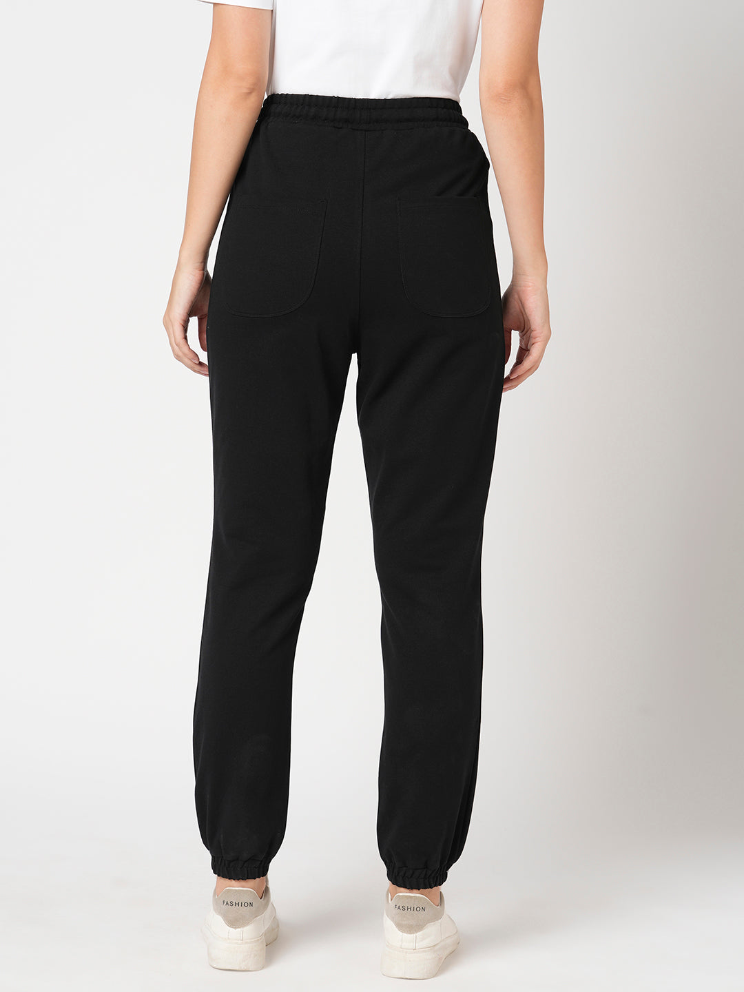 Women Black Mid-Rise Athleisure