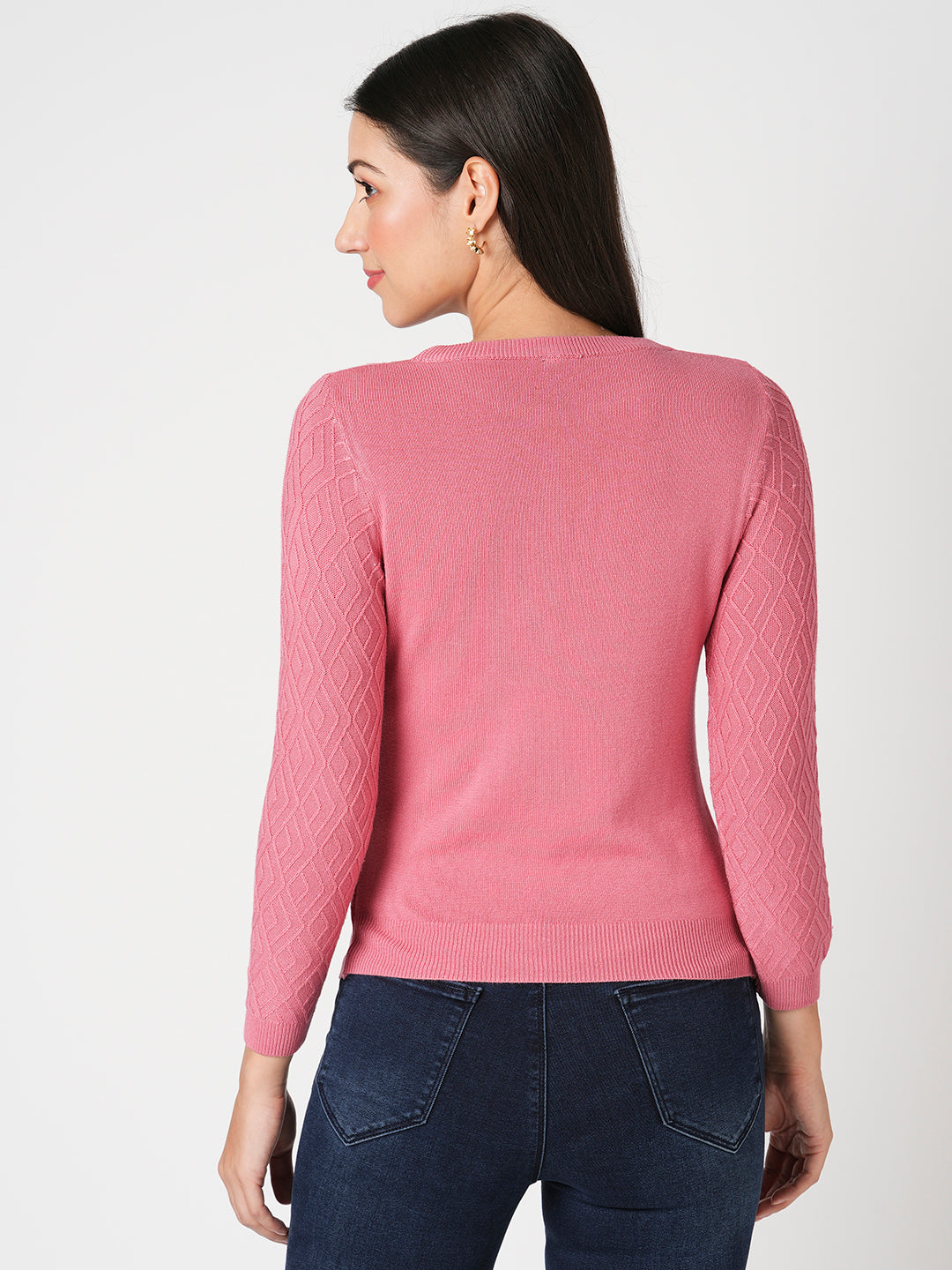 Women Blush Pink Crop Tees