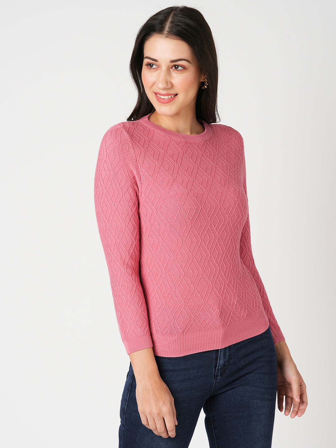 Women Blush Pink Crop Tees
