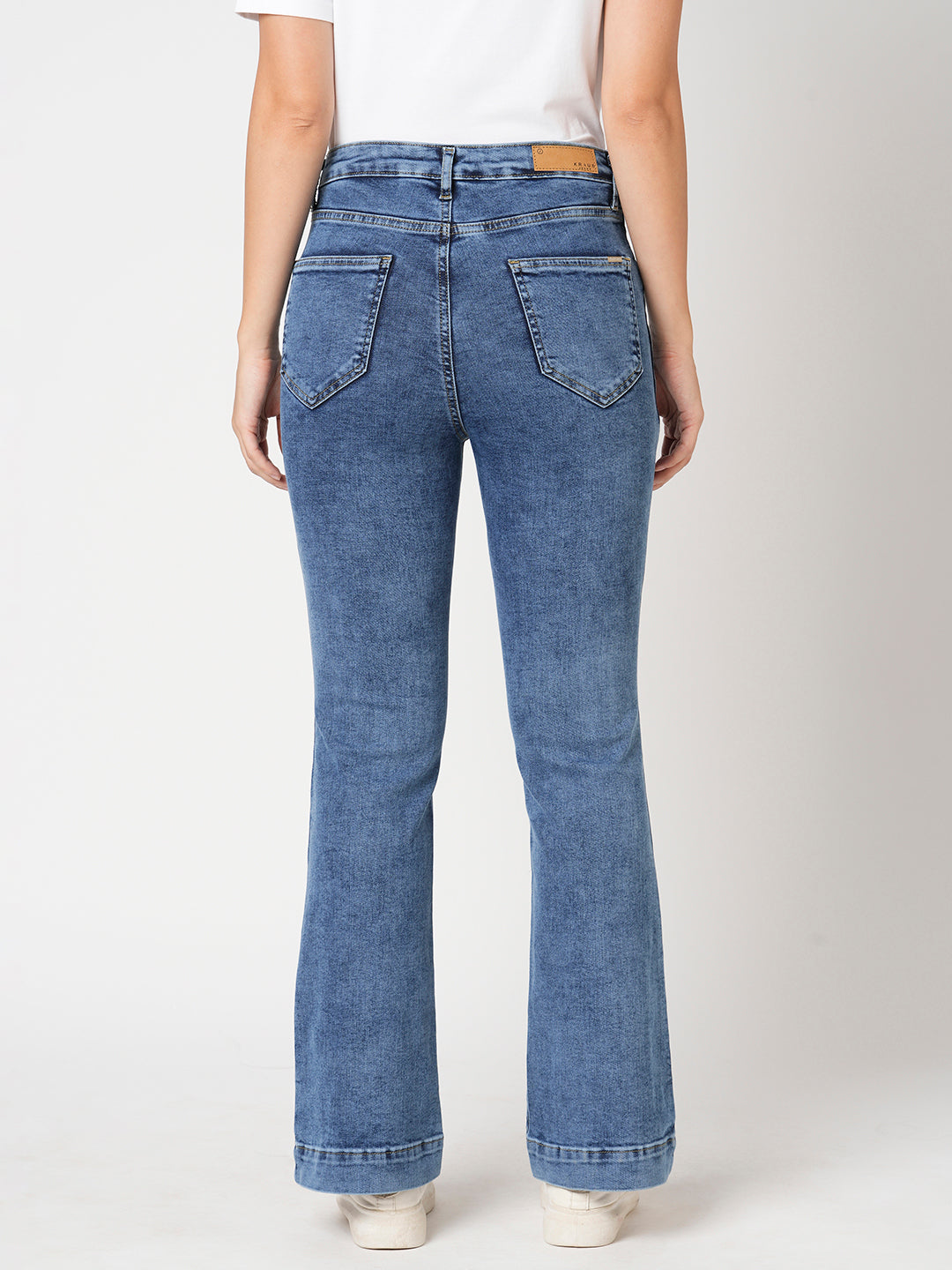 Women Blue High-Rise Flare Jeans