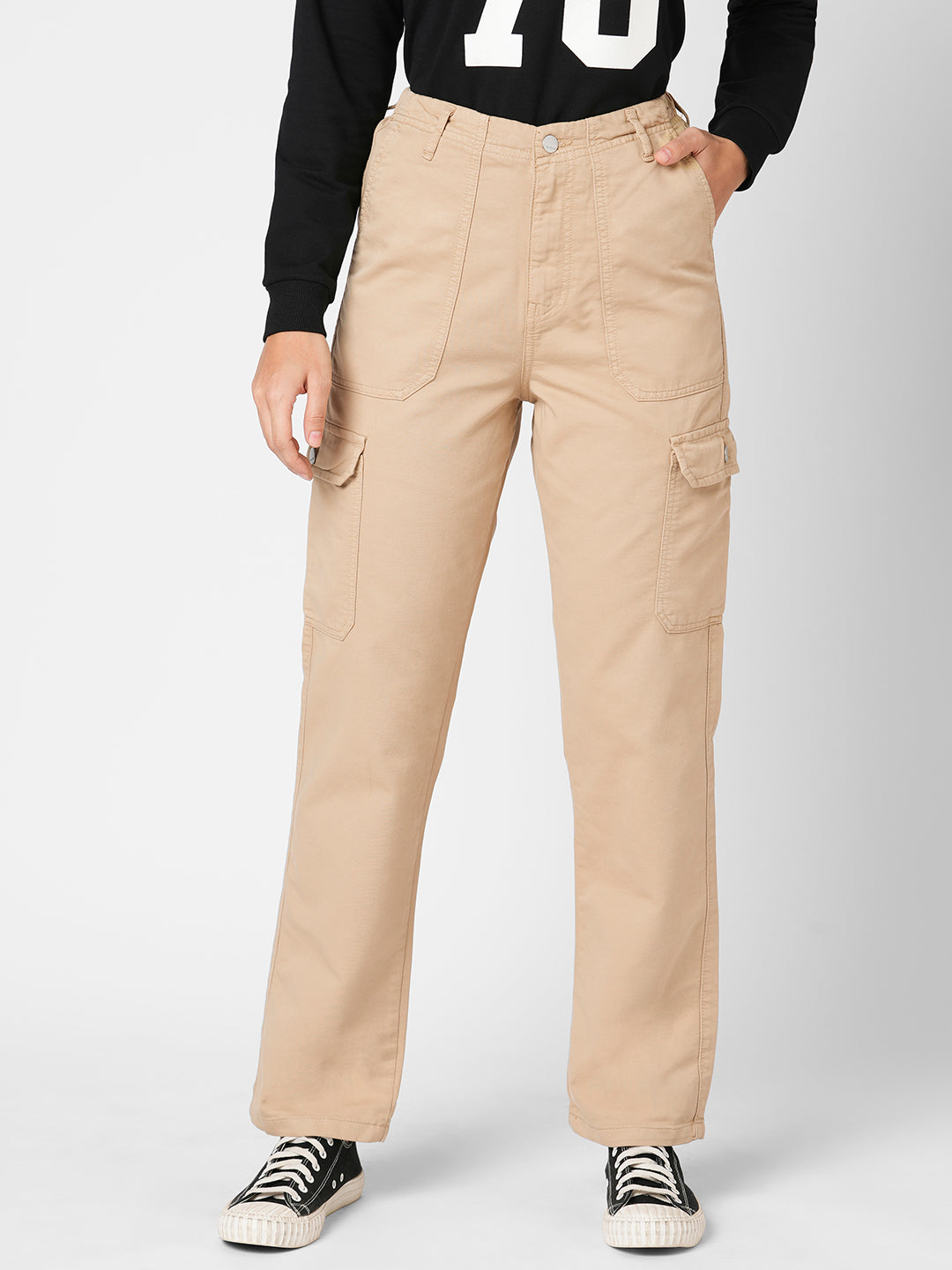 Women Oatmilk High-Rise Cargo