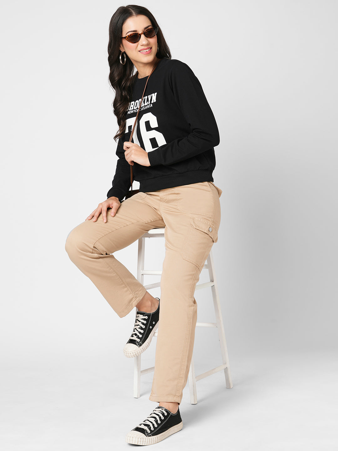 Women Oatmilk High-Rise Cargo