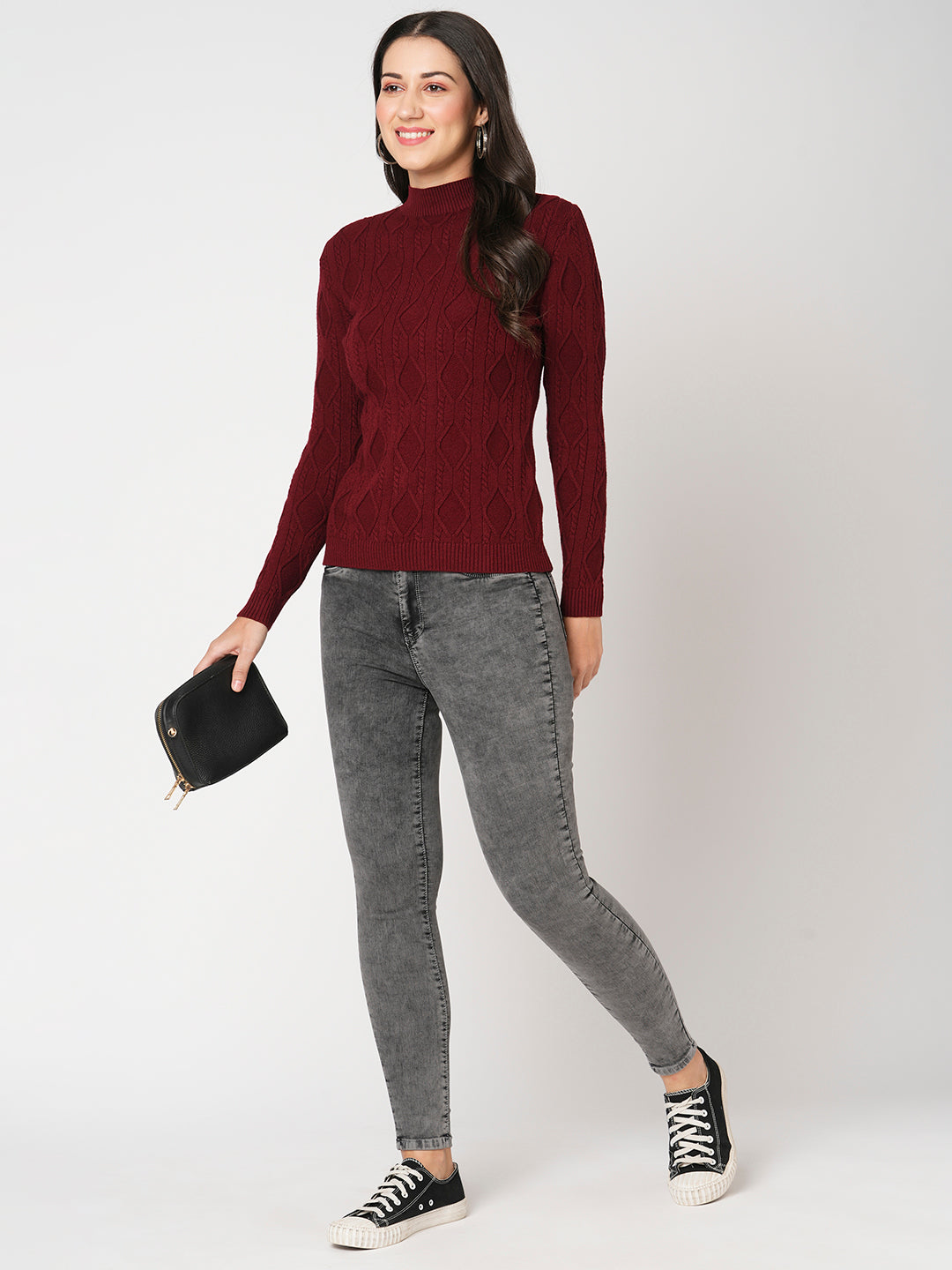 Women Grey High-Rise Skinny Jeans