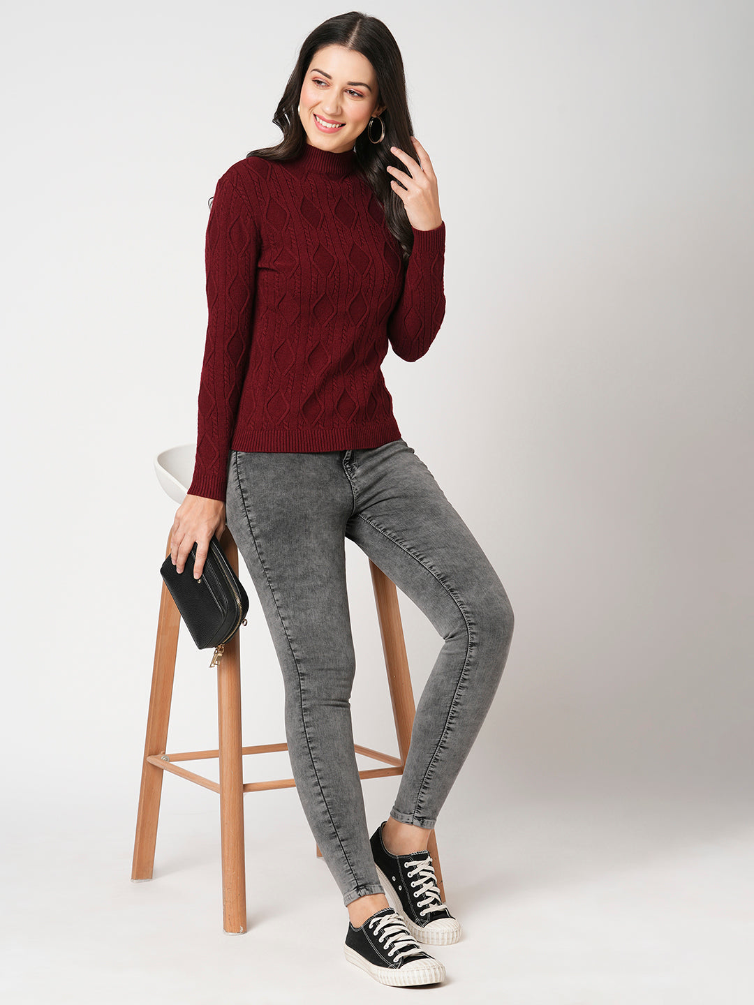 Women Grey High-Rise Skinny Jeans