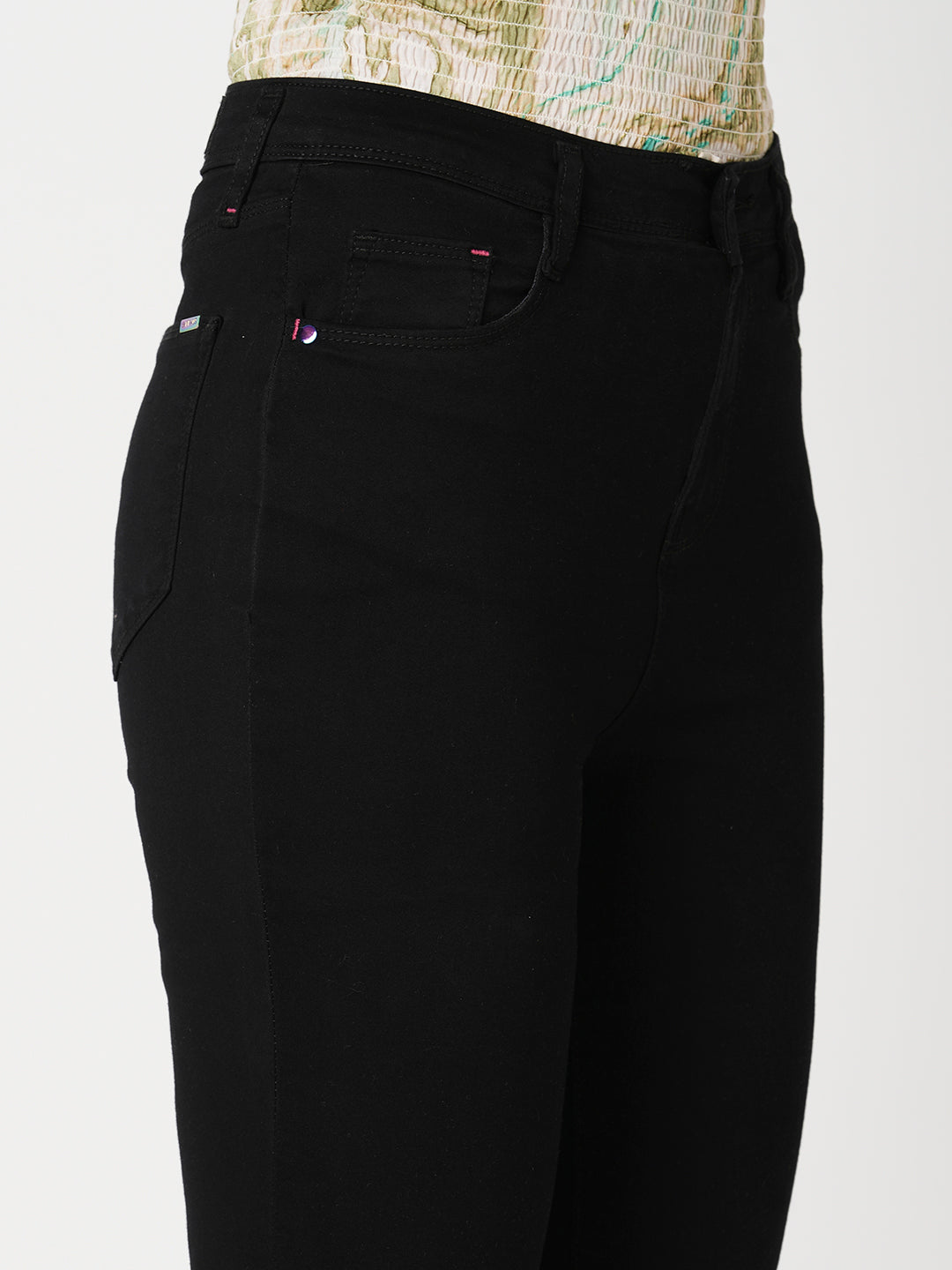 Women Black High-Rise Flare Jeans