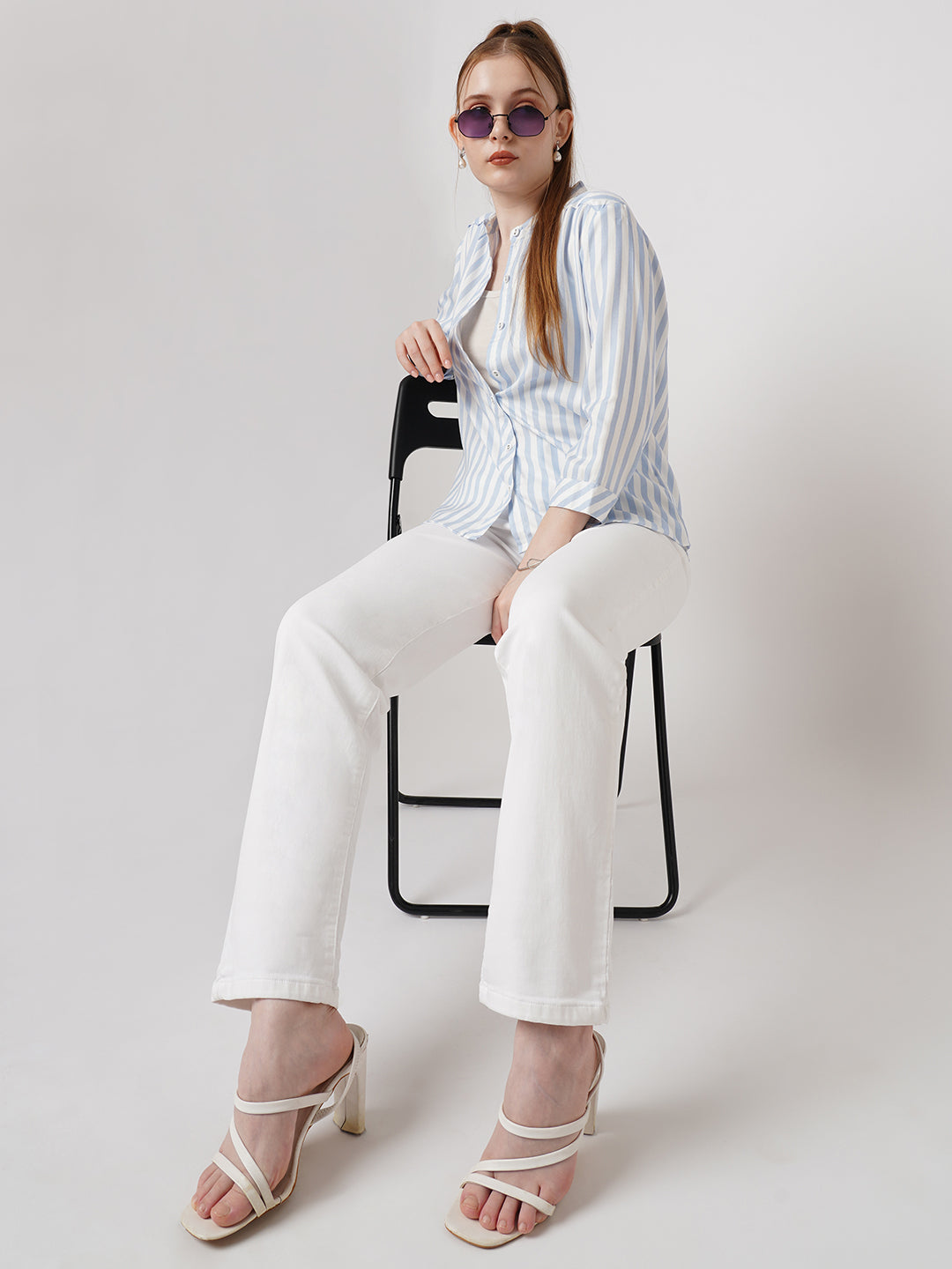 Women White Relax Straight Fit Jeans