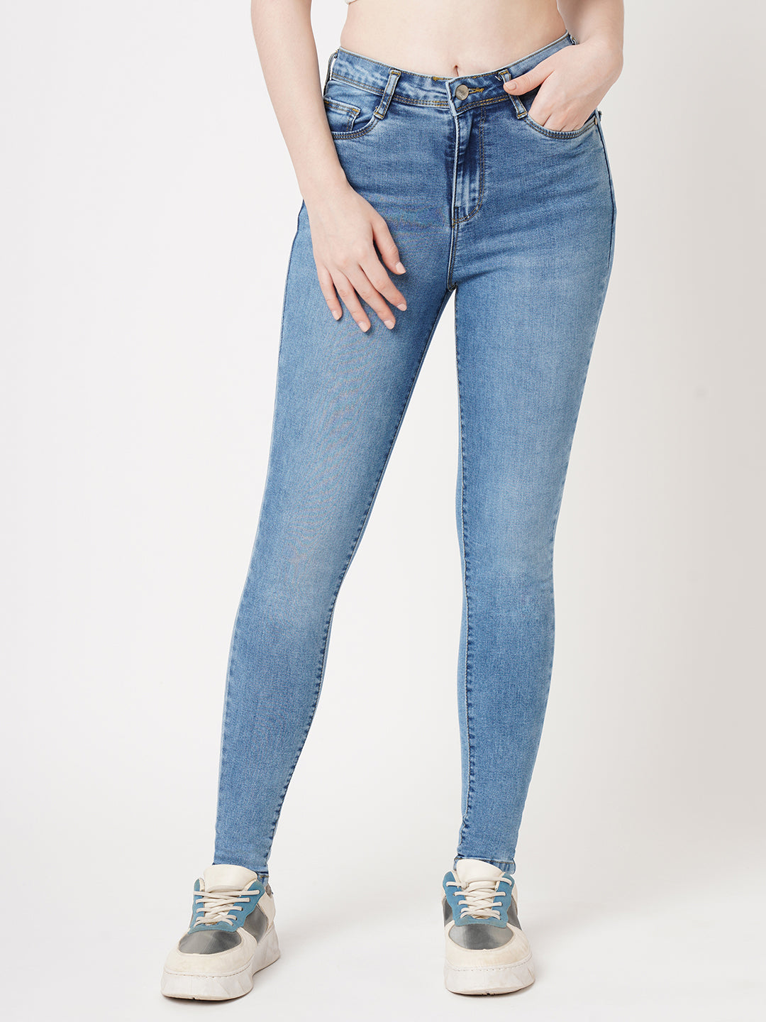 Women Blue Sky High Skinny Jeans