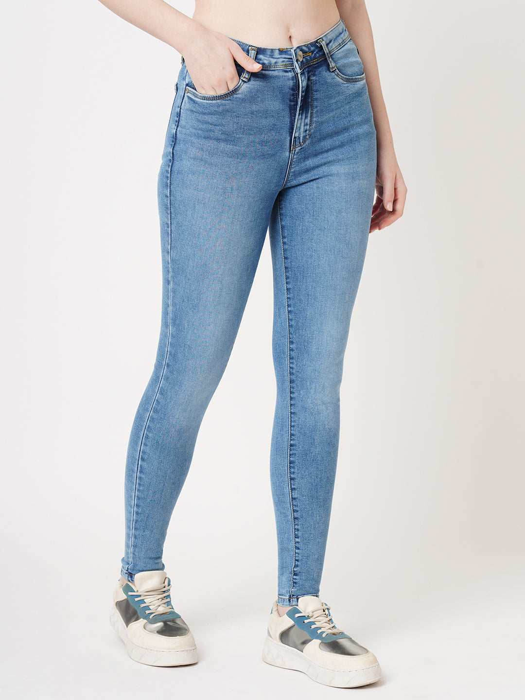 Women Blue Sky High Skinny Jeans