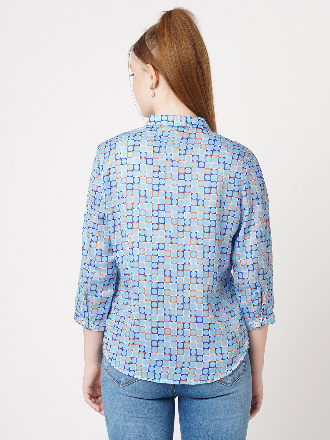 Women Geometric Print Shirt