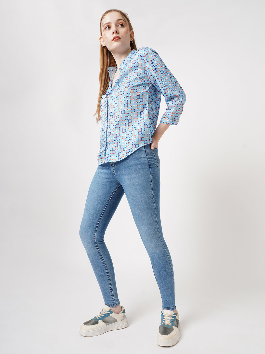 Women Blue Sky High Skinny Jeans